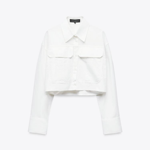 CROPPED POPLIN SHIRT