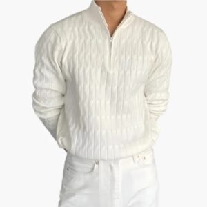 Gwanju Cable Half Zip Sweater