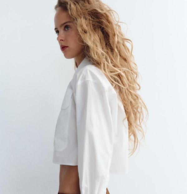 CROPPED POPLIN SHIRT - Image 4