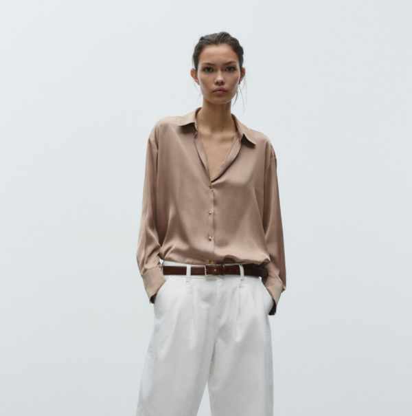 BASIC SATIN SHIRT - Image 4