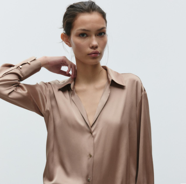 BASIC SATIN SHIRT - Image 3