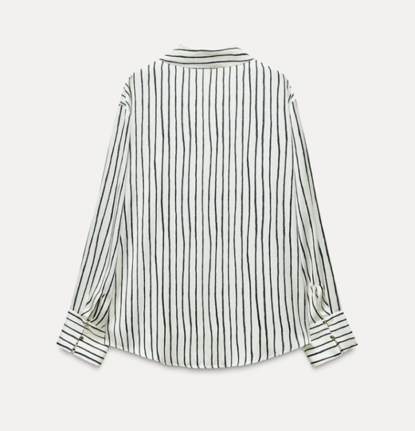 STRIPED SATIN SHIRT - Image 2