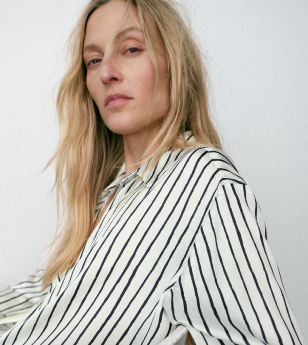 STRIPED SATIN SHIRT - Image 5