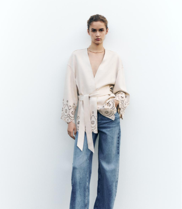 SUEDE-EFFECT TRENCH COAT - Image 3