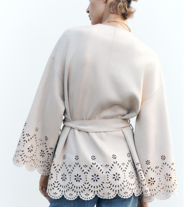 SUEDE-EFFECT TRENCH COAT - Image 6