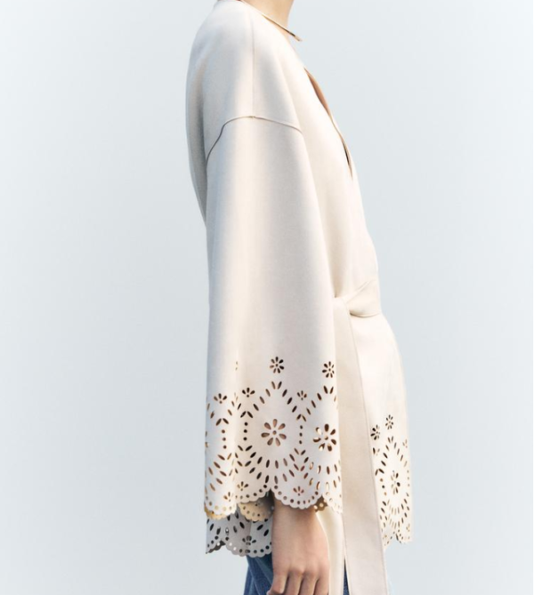 SUEDE-EFFECT TRENCH COAT - Image 4