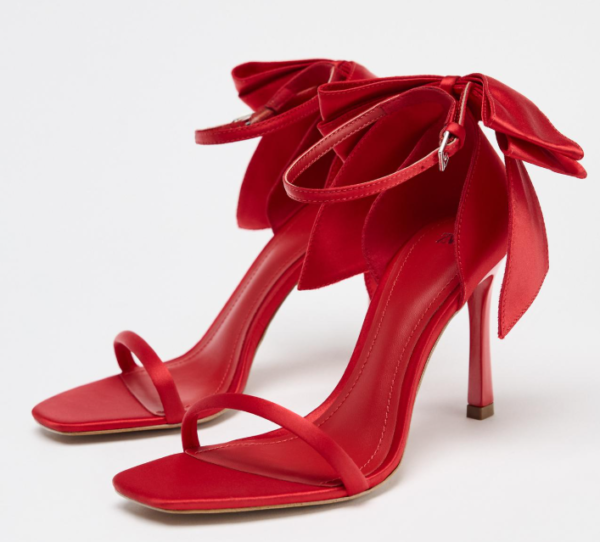 SATIN SANDALS WITH BOW - Image 2