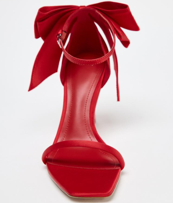 SATIN SANDALS WITH BOW - Image 3