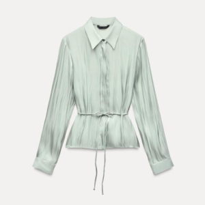 SHIMMER EFFECT TIE SHIRT