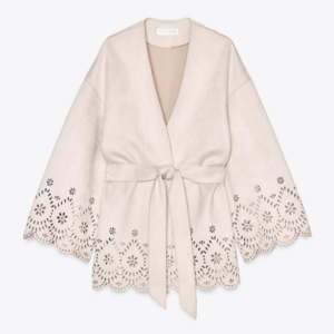SUEDE-EFFECT TRENCH COAT
